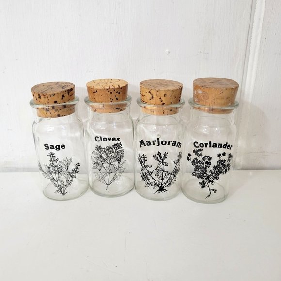 Vintage Wheaton Spice Jars Set of Four - Picture 3 of 3